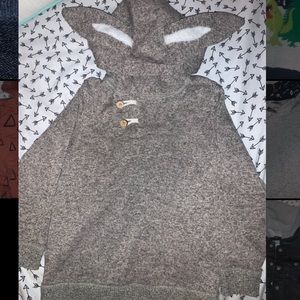 Tan Hoodie w/ Bunny Ears- Boys 5t